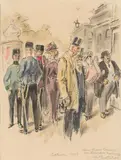 Alfred Gerstenbrand, Sirkecke, 1913, mixed media on paper; framed