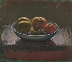 Robin Christian Andersen, Still Life with Fruit Bowl, c. 1931, oil on cardboard; framed
