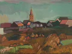 Josef Dobrowsky, St. Margarethen im Burgenland, 1950, oil on canvas; framed