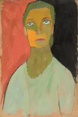 Kurt Absolon, Portrait of an actress, c. 1956, oil on paper on canvas, framed