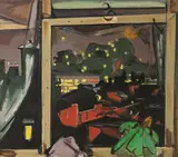 Franz Lerch, Sleeping City, 1947, oil on canvas; framed
