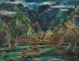 Maxim Kopf, Tahiti, oil on canvas; framed