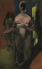 Maxim Kopf, Courtisan, oil on canvas; framed
