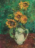 Hans Andreas, Sunflowers I, 1975, oil on canvas; framed