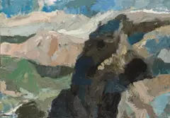 Franz Kaindl, Fageralm, 2005, oil on canvas; framed