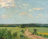 Kazimierz Plater-Zyberk, Country lane, oil on canvas; framed