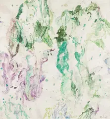 Max Weiler, Pflanzenwelt, 1983, mixed media on canvas; framed