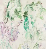 Max Weiler, Pflanzenwelt, 1983, mixed media on canvas; framed
