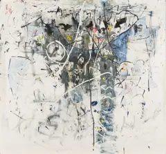 Hans Staudacher, Untitled, 1986, oil on canvas; framed