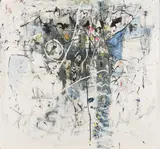 Hans Staudacher, Untitled, 1986, oil on canvas; framed