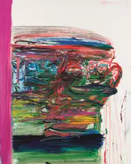 Franz Ringel, Die Reise nach Petuschki, 1998, mixed media on canvas; framed