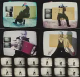 Rudolf Polanszky, Illustration aus "der musikalische Affe II- Gedächtnis und Musik, 2001, photographs, collage, pencil, felt-tip pen on paper on wooden panel; framed