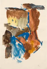 Max Weiler, Gegend, 1967, gouache on paper