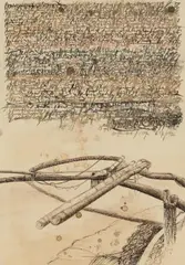 Othmar Zechyr, Untitled, 1982, mixed media on paper; framed