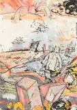 Christian Ludwig Attersee, Im Planschholz, 1982, mixed media on paper; unframed