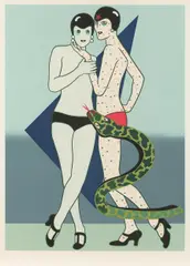 Triangle by Kiki Kogelnik, 1980, screen print on paper; unframed, sold Dec 2025