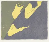 Maria Lassnig, Untitled, screen print on paper; framed