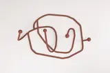 Franz West, Abonnement (coat rack), 2003, construction steel, painted reddish brown