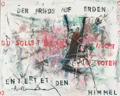 Hans Staudacher, Himmel, oil on canvas; framed