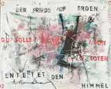 Hans Staudacher, Himmel, oil on canvas; framed