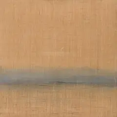 Eduard Angeli, Die Insel, 2002, charcoal, red chalk, and oil on jute; framed
