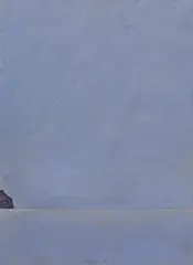Eduard Angeli, Die Insel I, 1992, oil pastel on paper; framed