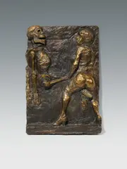 Alfred Hrdlicka, Der Tod und das Mädchen, 1972, bronze, patinated