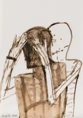 Walter Pichler, Untitled, 2002, india ink on paper; unframed