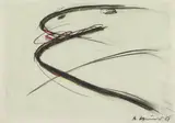 Arnulf Rainer, Blindschleiche, 1967, mixed media on paper; framed