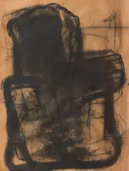 Alois Riedl, Untitled, 1984, mixed media on paper; framed
