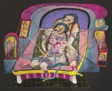 Franz Ringel, Untitled, 1976, mixed media on paper; framed