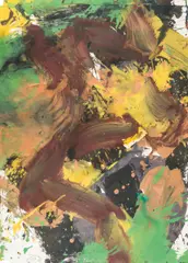 Franz Grabmayr, Untitled (Tanzblatt), 1990, mixed media on paper; framed