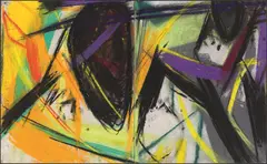 Konrad Winter, Untitled, 1989, pastel on paper; framed