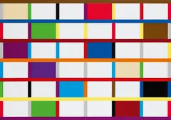 Gerwald Rockenschaub, Untitled, 1999, coloured foil on alucore; framed