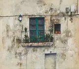 Karl Goldammer Strnad, Untitled, 1987, oil on hardboard; framed
