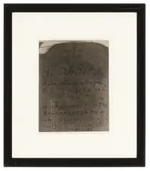 Arnulf Rainer, Untitled (original poster design for Galerie Curtze), 1974, pen on photography; framed