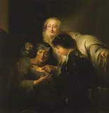 Jan Lievens, The Soothsayer, oil on canvas; framed