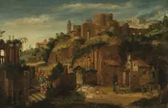 Cornelis Eversdijck, Rebecca and Eliezer, 1632, oil on panel; framed