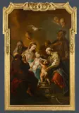 The Holy Kinship by called Kremser Schmidt and workshop Martin Johann Schmidt, oil on canvas; curved finish at the top; framed, sold Oct 2025