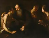 Johann Ulrich Mayr, The Prodigal Son, oil on canvas; framed