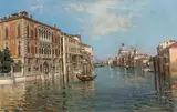 Bernardo Hay, Canal Grande and Santa Maria della Salute, Venice, oil on canvas; framed