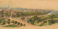 Erwin Pendl, Stadtpark, Vienna, 1898, watercolour on paper; framed