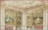 Lorenzo Sacchetti and his circle, Architectural and Stage Studies (mixed lot of 7 items), ink, watercolor, pencil on paper; unframed, partly in cut-out