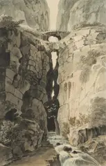 Norbert Bittner, Exotic Landscapes (mixed lot of 3 items), watercolour, pencil on paper; unframed, in cut-out