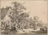 Adriaen van Ostade, Prints (mixed lot of 11 items), various printing techniques; unframed, partly in cut-outs