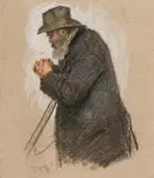 Josef Engelhart, Man with hat