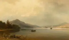 Josef Willroider, Wörthersee, Maria Wörth, oil on canvas; framed