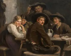 On health (study) by Franz Defregger, c. 1884, oil on canvas; framed, sold Jun 2025
