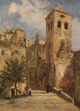 Marie Egner, From Sebenico (Šibenik), Dalmatia, c. 1884/85, oil on canvas; framed