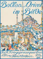 Oskar Laske, Balkan und Orient im Bilde, 1918, lithograph on paper; framed